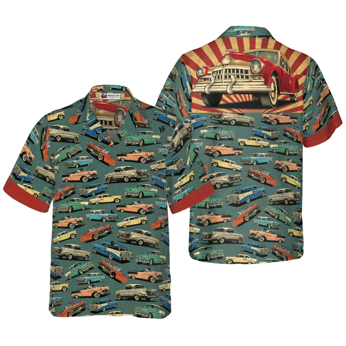 Classic Vintage Car Hawaiian Shirt - Hyperfavor