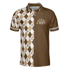 Gopher Meet Me At The 19th Hole Short Sleeve Polo Shirt, Argyle Pattern Polo Shirt, Best Golf Shirt For Men - Hyperfavor