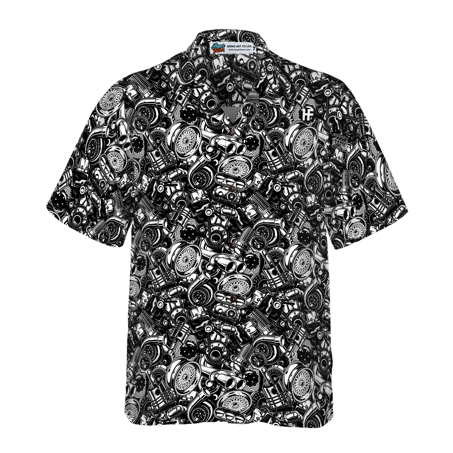 Auto Mechanic Seamless Pattern Hawaiian Shirt - Hyperfavor