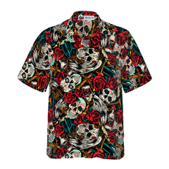 Day Of The Dead Skull Hawaiian Shirt, Best Skull Shirt For Men And Women - Hyperfavor