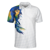 Let’s Par Tee Colorful Water Color Golf Short Sleeve Polo Shirt, White Golf Shirt For Men - Hyperfavor