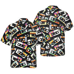 Retro Vintage Cassette Tape Hawaiian Shirt - Hyperfavor