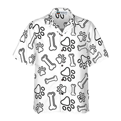 Dog Paw Bone And Pineapple Seamless Hawaiian Shirt - Hyperfavor