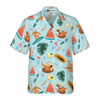 Hyperfavor Santa Beach 2 Pattern Hawaiian shirt, Christmas Shirts Short Sleeve Button Down Shirt For Men And Women - Hyperfavor