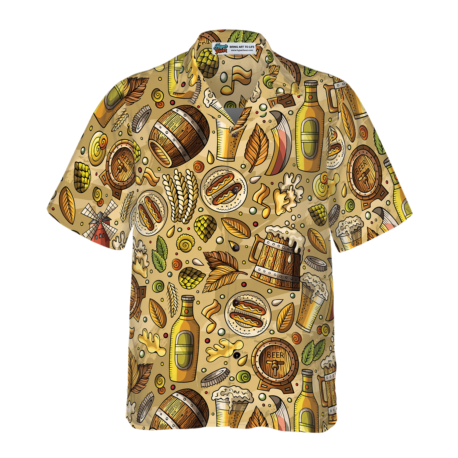 Beer fest seamless pattern Hawaiian Shirt - Hyperfavor