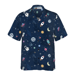 Outer Space Hawaiian Shirt - Hyperfavor