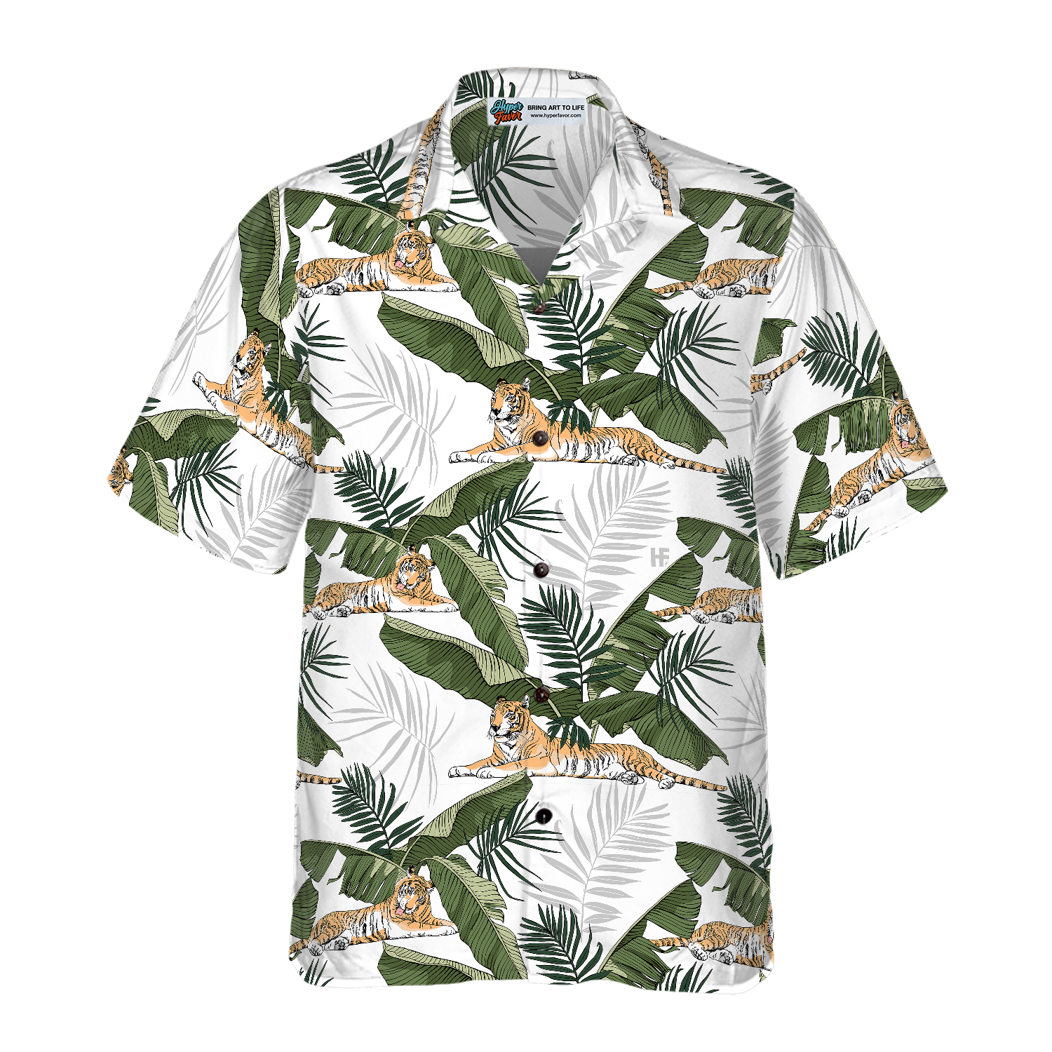 Tropical Tiger Hawaiian Shirt - Hyperfavor