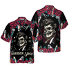 Rose & The Barber Skull Hawaiian Shirt - Hyperfavor