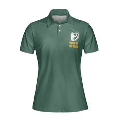 Queen Of The Green Golf Polo Shirt Short Sleeve Women Polo Shirt - Hyperfavor