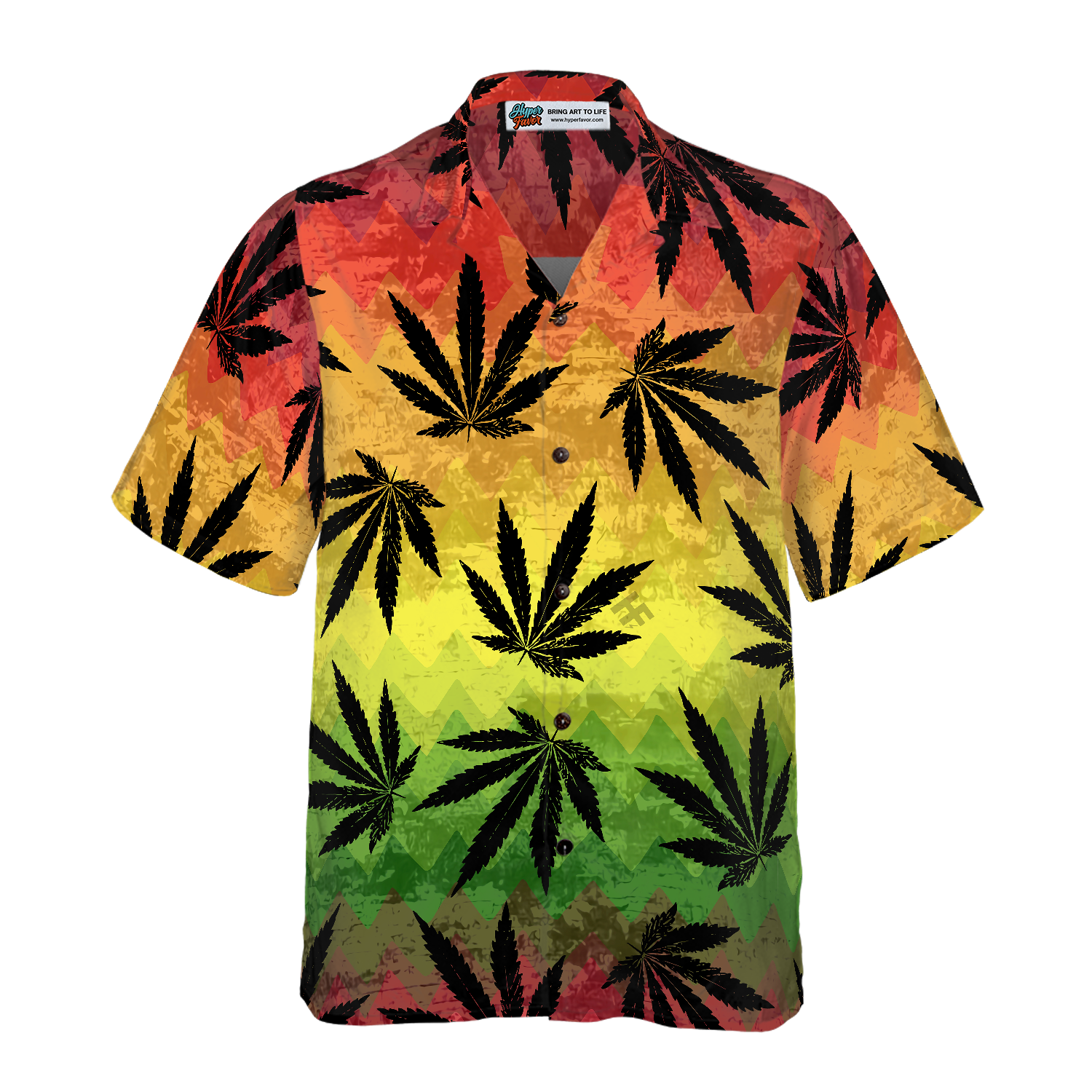 Marijuana Leaf Rasta Hawaiian Shirt - Hyperfavor