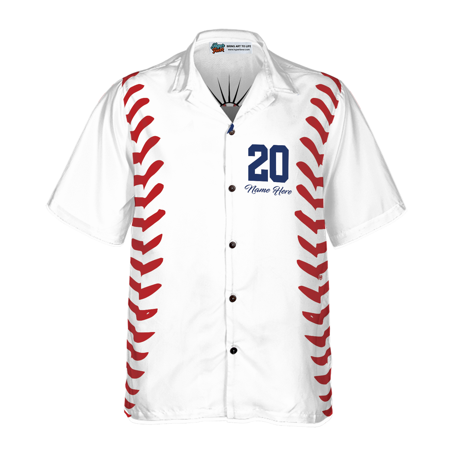 Baseball Basic Pattern Custom Hawaiian Shirt - Hyperfavor