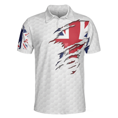 Golf Club United Kingdom Flag Polo Shirt, Great Britain Union Jack Polo Shirt, UK Golf Shirt For Men - Hyperfavor