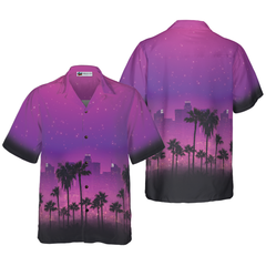 Los Angeles Cityscape Hawaiian Shirt, Stylish Los Angeles Shirts For Men And Women - Hyperfavor