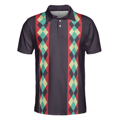 Splits Happen Bowling Polo Shirt, Plaid Pattern Polo Bowling Style Shirt For Male Bowlers, Simple Shirt Design - Hyperfavor