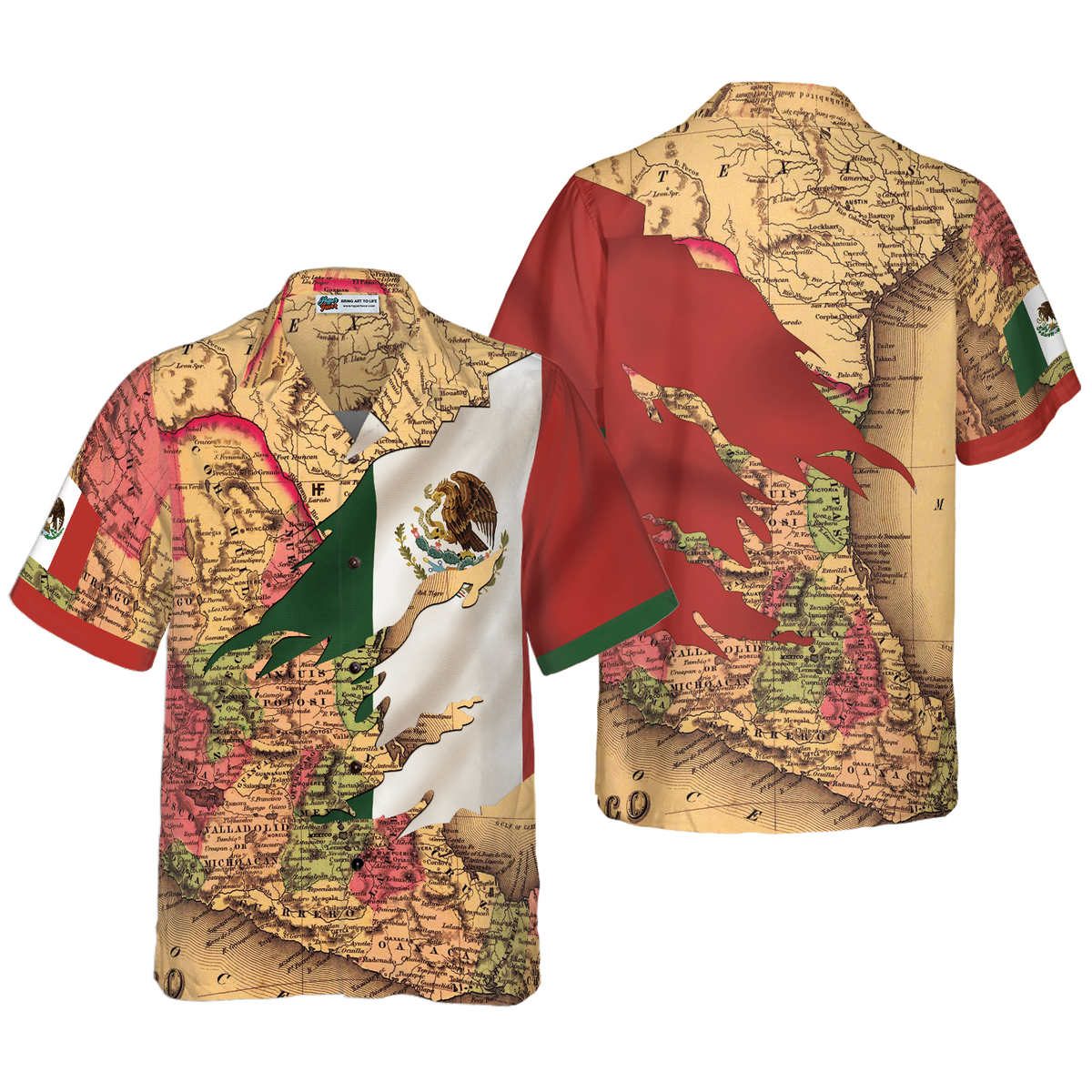 Mexico Map Flag Proud Hawaiian Shirt - Hyperfavor