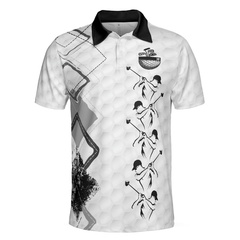 Old Guys Rule Golf Polo Shirt, Golf Texture Argyle Pattern Polo Shirt, Cool Golfing Shirt For Men - Hyperfavor