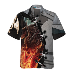 Tattoo And Dungeon Dragon Hawaiian Shirt - Hyperfavor