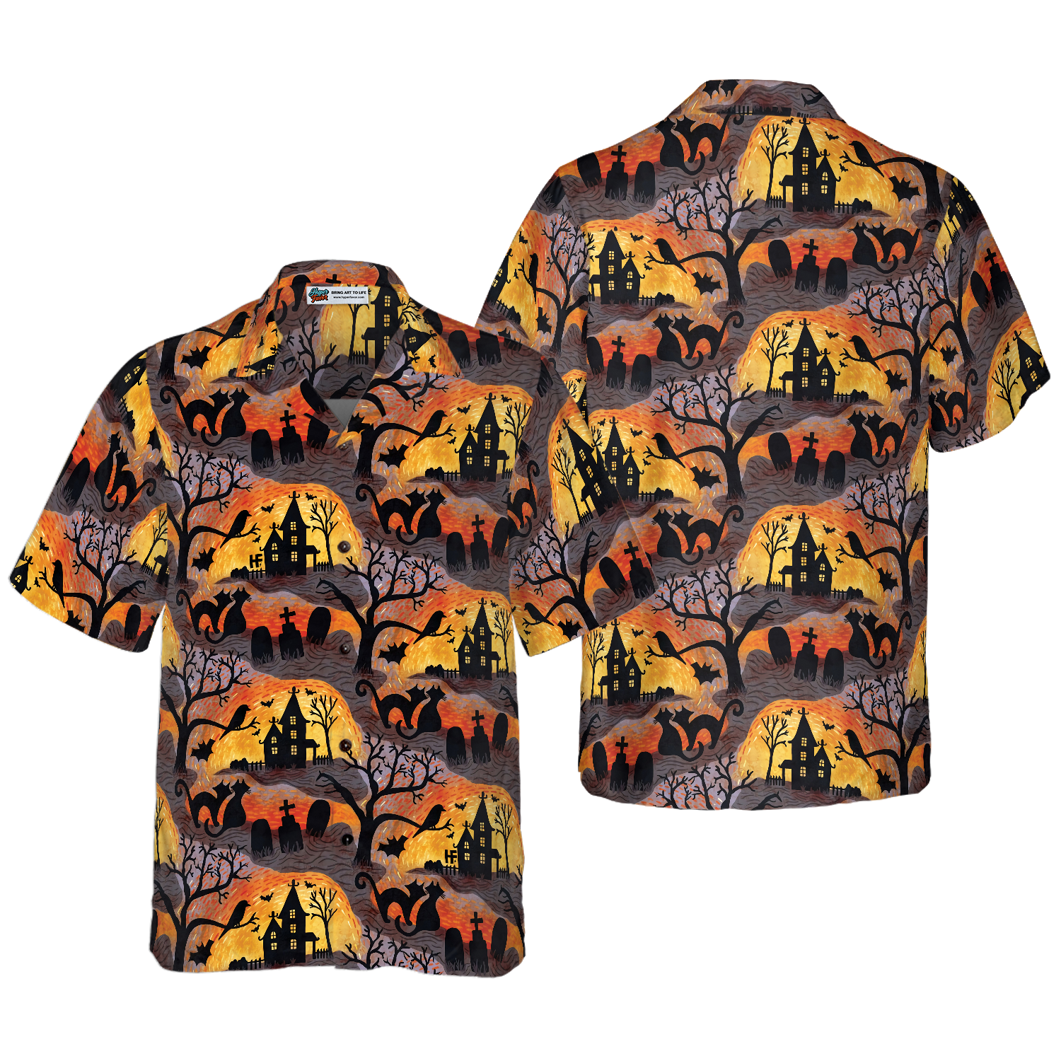 Spooky Night Halloween Hawaiian Shirt, Halloween Shirt For Men And Women - Hyperfavor