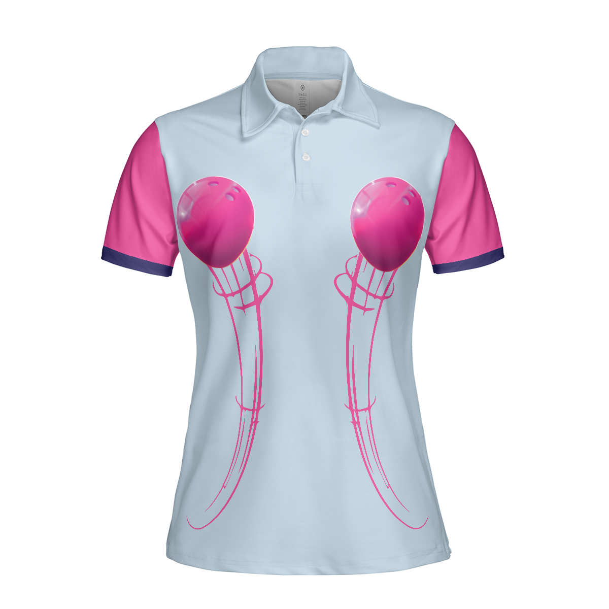 Watch Out This Girl Knows How To Handle Her Balls Bowling Short Sleeve Women Polo Shirt, Bowling Polo Shirt Design - Hyperfavor