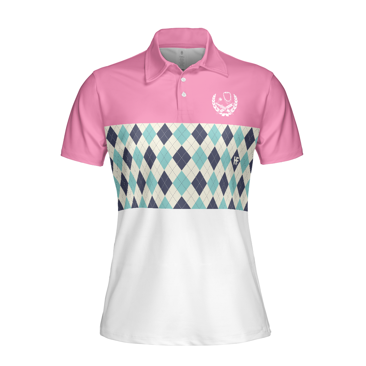 I Was Born To Be A School Nurse Short Sleeve Women Polo Shirt, Argyle Pattern Shirt For Nurses, Nurse Vibes Shirt - Hyperfavor