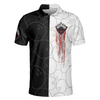 Bowling Black And White Pattern Short Sleeve Polo Shirt, Bowling Ball Polo Shirt, Best Bowling Shirt For Men - Hyperfavor