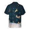 Hyperfavor Christmas Hawaiian Shirts, Reindeer Snow Dark Shirt Short Sleeve, Christmas Shirt Idea Gift For Men and Women - Hyperfavor