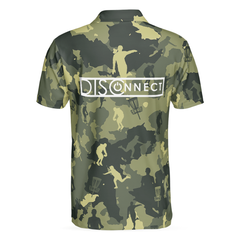 Custom Camouflage Texture Disc Golf Polo Shirt - Hyperfavor