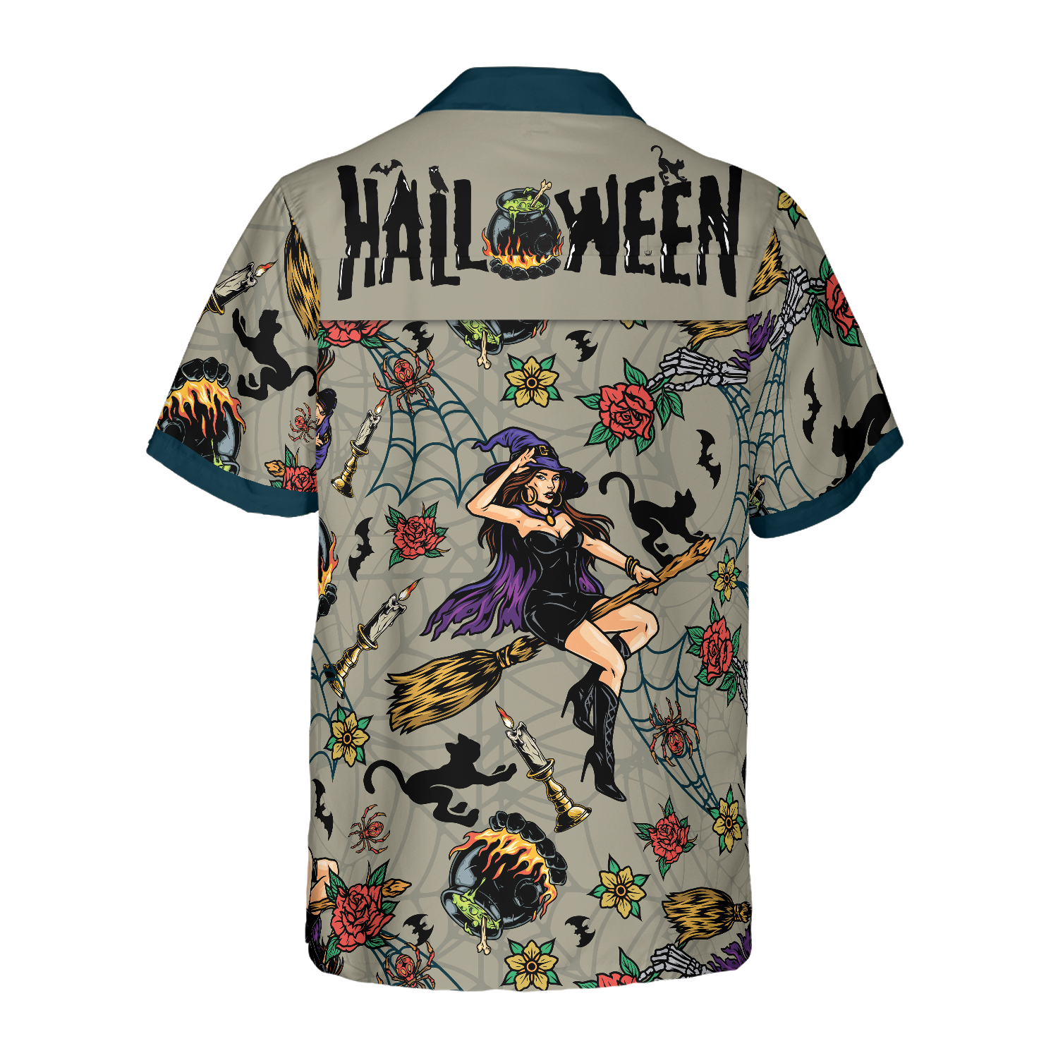 Halloween Witches Night Shirt For Men Hawaiian Shirt - Hyperfavor