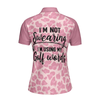 Golf Women Short Sleeve Women Polo Shirt, Pink Leopard Shirt For Golf Ladies, Funny Golf Shirt With Sayings - Hyperfavor