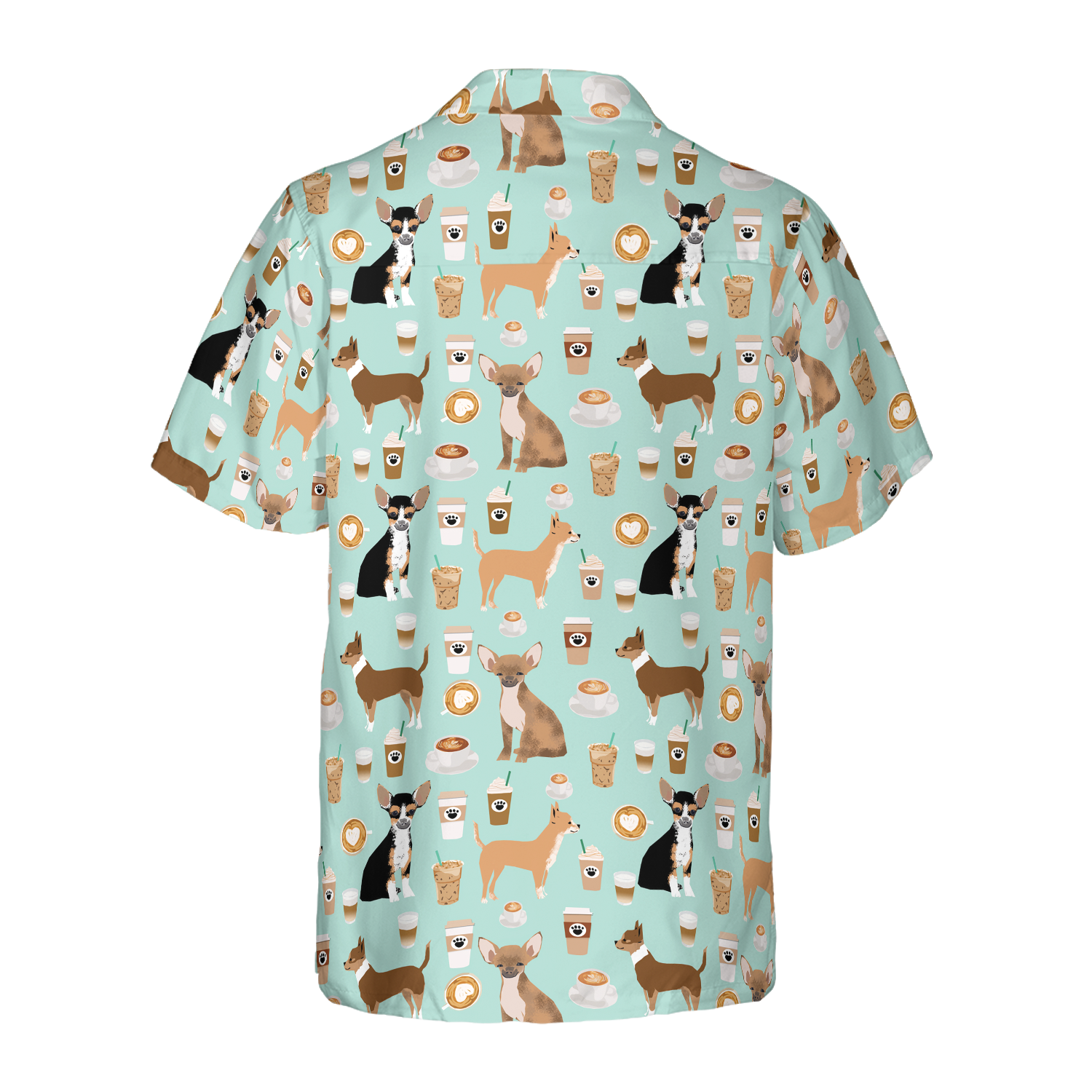 Coffee And Chihuahua Shirt For Men Hawaiian Shirt - Hyperfavor