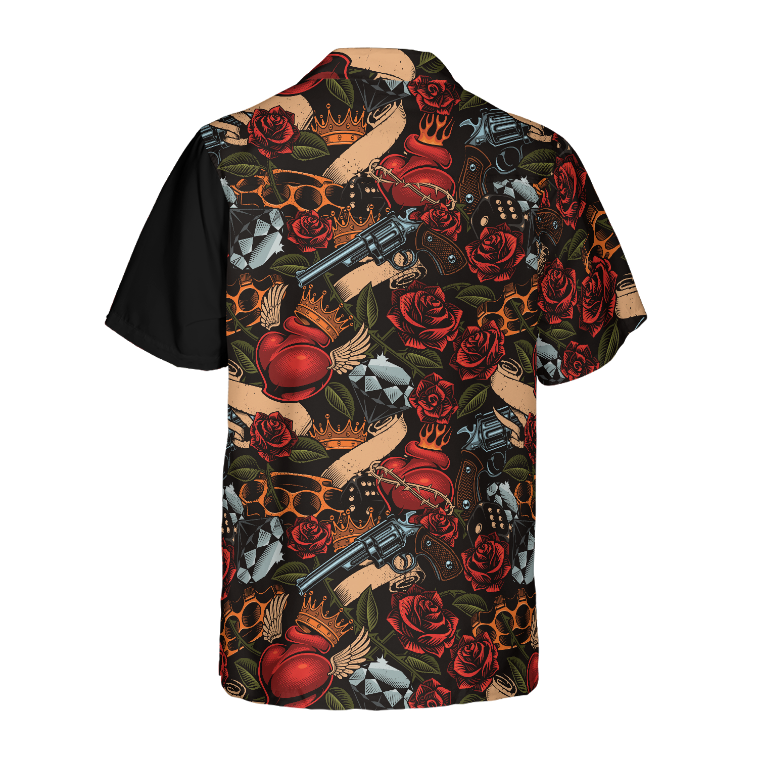 Cool Gun Skull Hawaiian Shirt - Hyperfavor