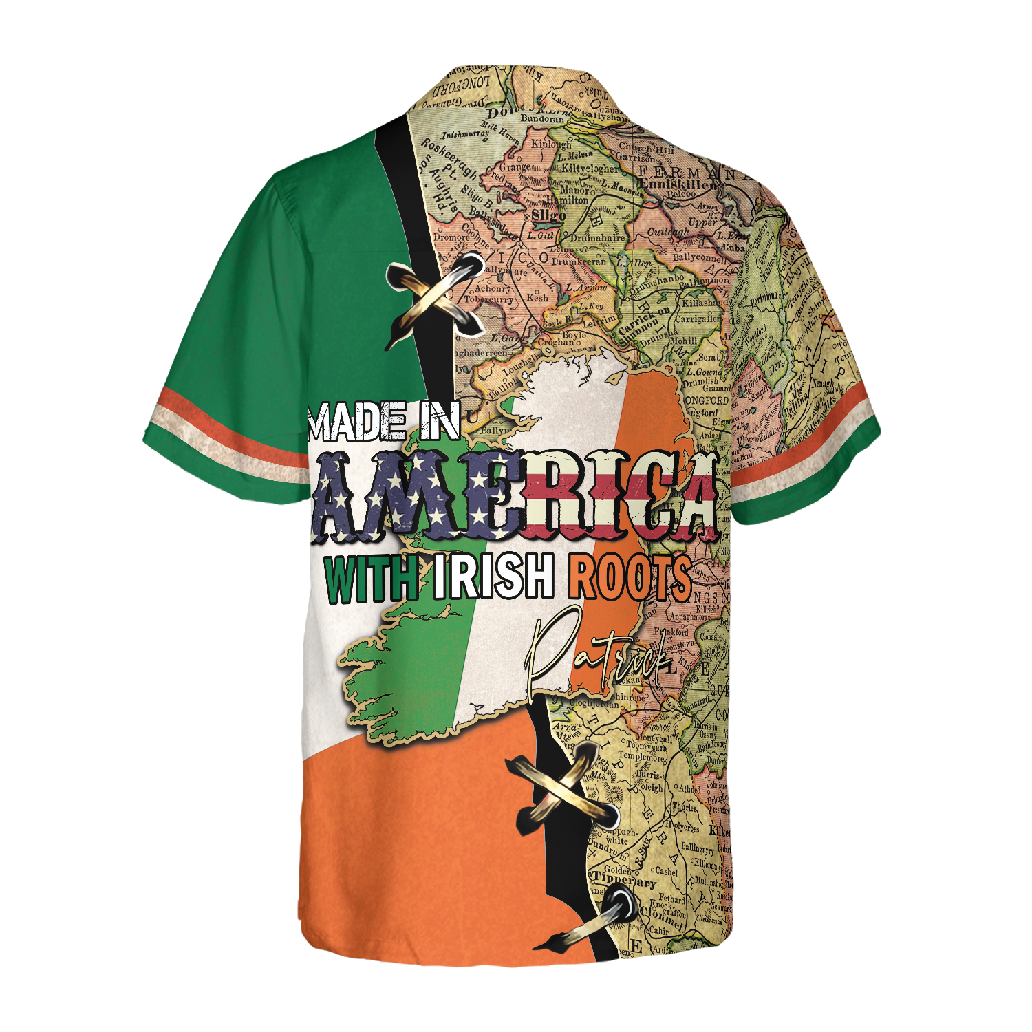 Made In America With Irish Roots Custom Hawaiian Shirt - Hyperfavor