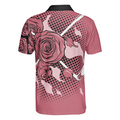 Golf Pink Skull Ladies Polo Shirt - Hyperfavor