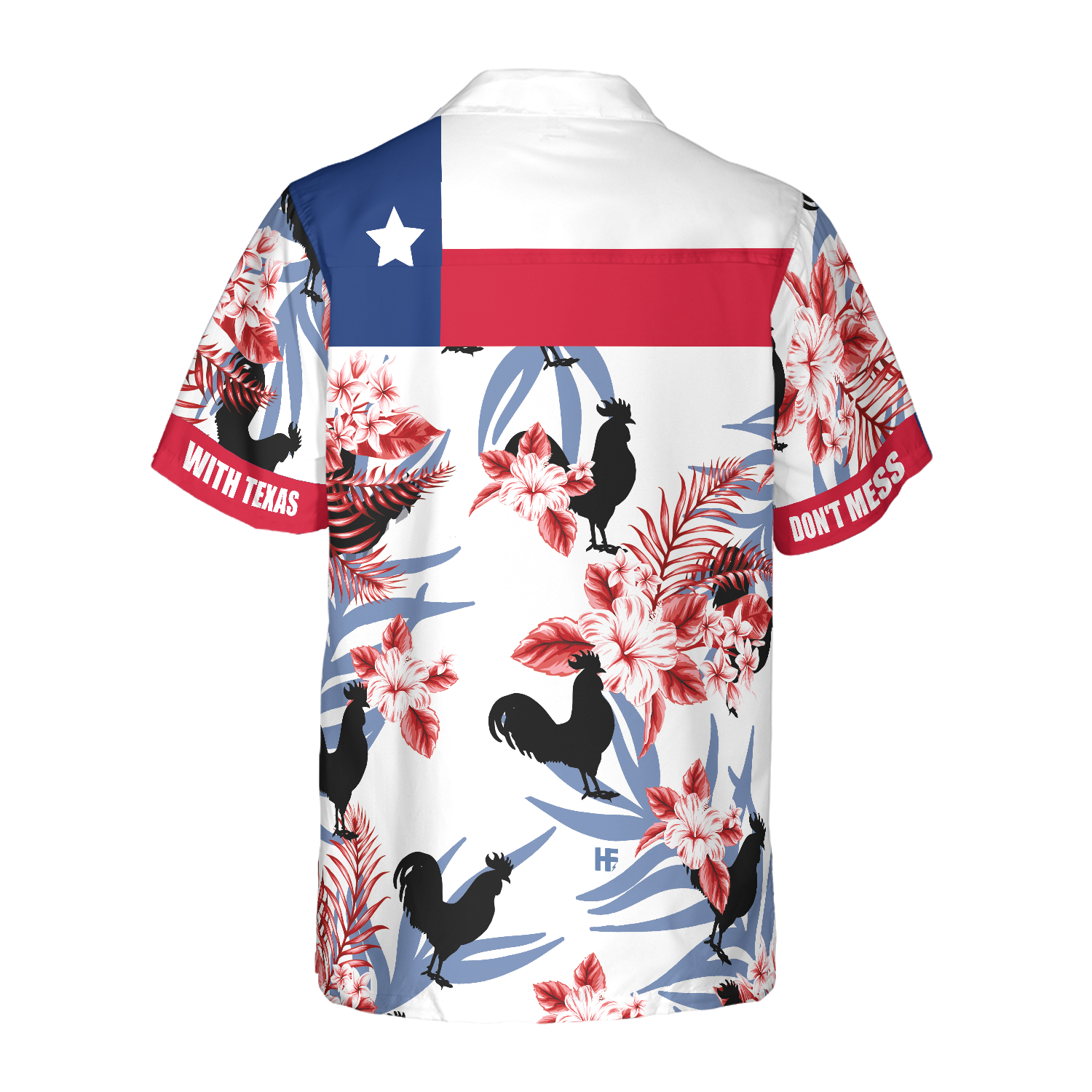 Black Rooster Texas Hawaiian Shirt - Hyperfavor