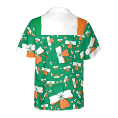 Seamless Ireland Styled Shamrock Saint Patrick's Day Irish V3 Hawaiian Shirt - Hyperfavor