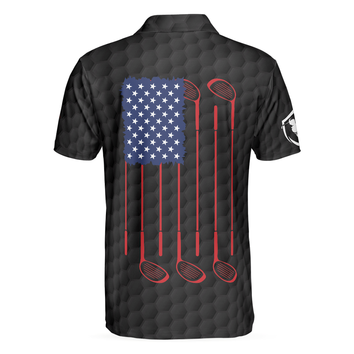 American Men Golfer Black Version Golf Polo Shirt - Hyperfavor