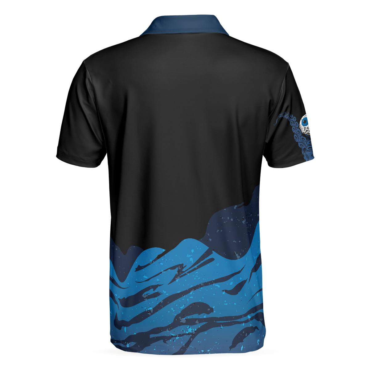 Blue Sea Octopus Golf Polo Shirt, Eye Golf Ball, Artistic Golf Shirt For Men, Gift For Golfers - Hyperfavor