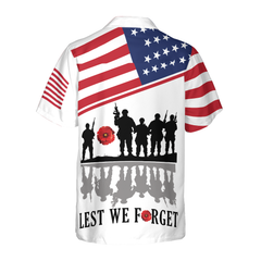 Lest We Forget Veteran Shirt Hawaiian Shirt - Hyperfavor