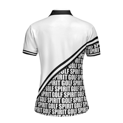 Golf Spirit In Black And White Golf Short Sleeve Women Polo Shirt, Simple Golf Shirt Design For Female Golfers - Hyperfavor