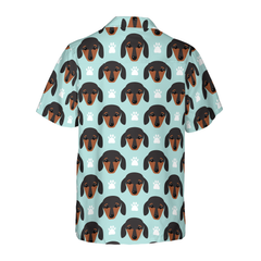 Little Dachshund Puppy Head Hawaiian Shirt - Hyperfavor