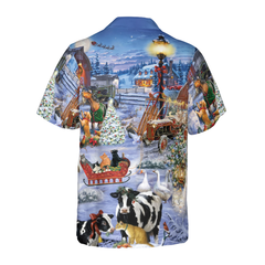 BEAUTIFUL FARM ON CHRISTMAS Hawaiian Shirt - Hyperfavor