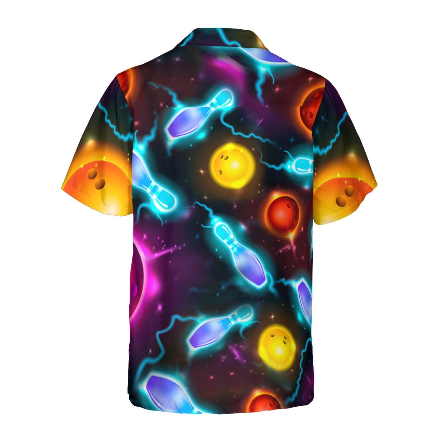 Bowling Space Color Hawaiian Shirt - Hyperfavor