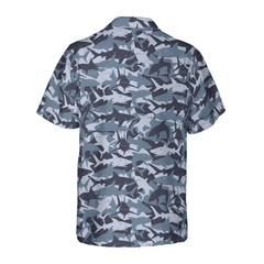 Shark Camouflage Hawaiian Shirt - Hyperfavor