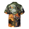 Black Cat & The Pumpkin Halloween Hawaiian Shirt, Halloween Shirt For Men And Women - Hyperfavor