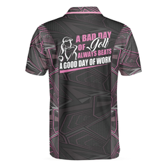 A Bad Day Of Golf Always Beats A Good Day Of Work Short Sleeve Polo Shirt, Unisex Golf Polo Shirts - Hyperfavor