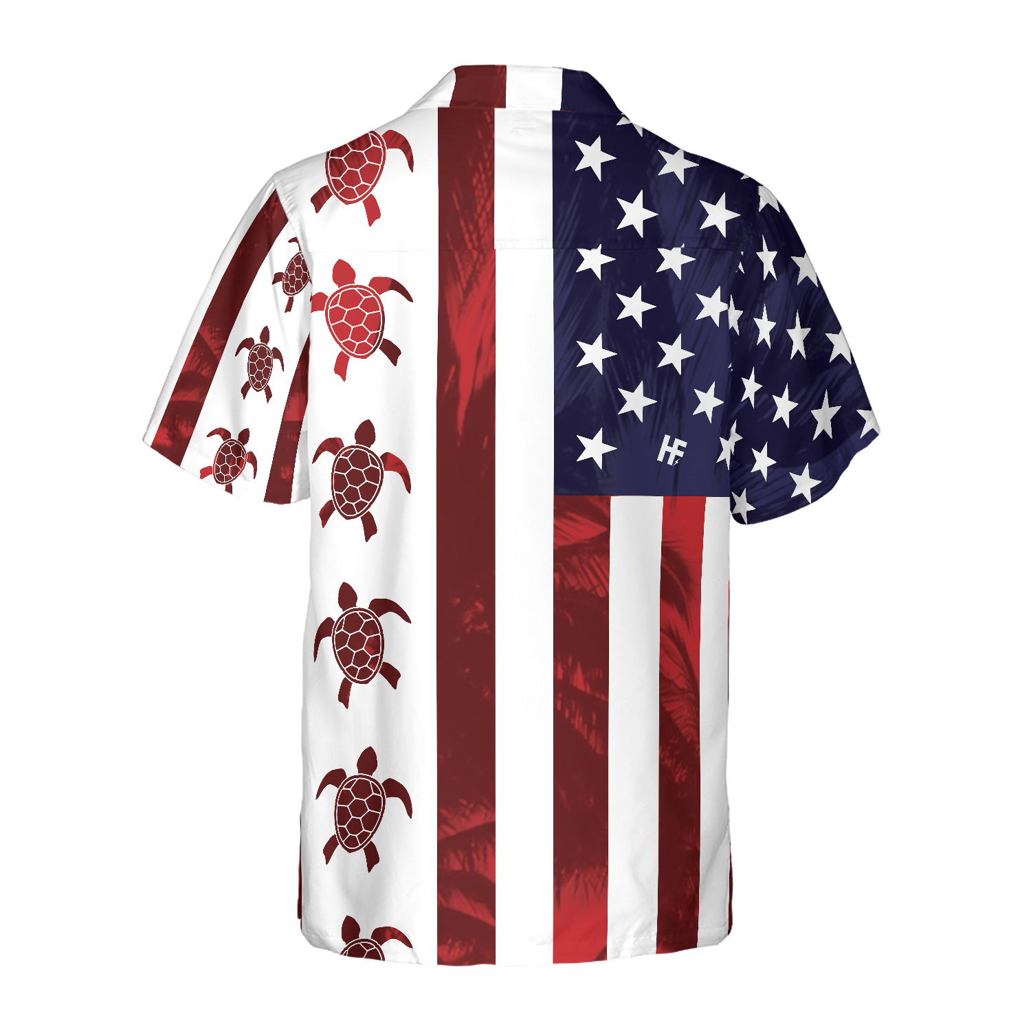 Turtle Flag American Hawaiian Shirt - Hyperfavor