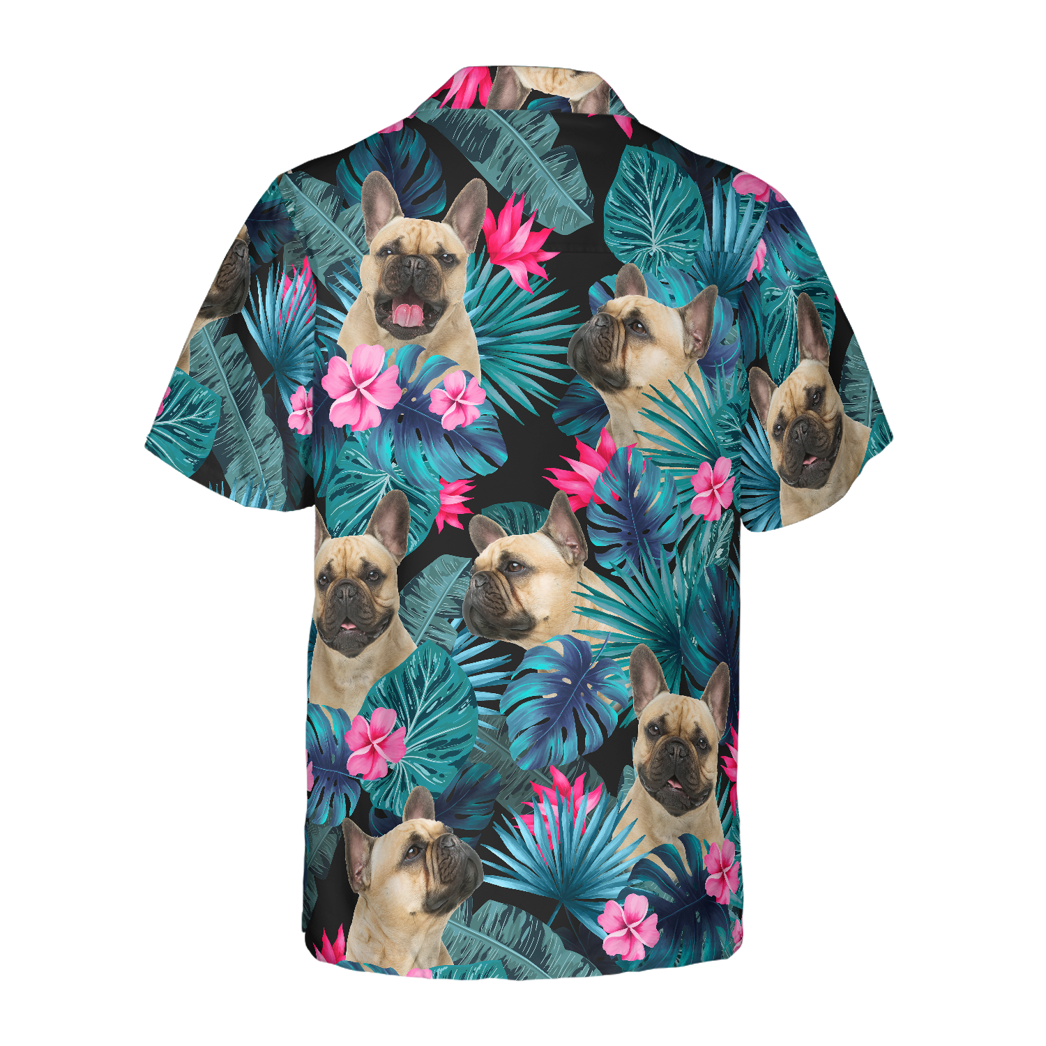 Tropical French Bulldog Hawaiian Shirt - Hyperfavor