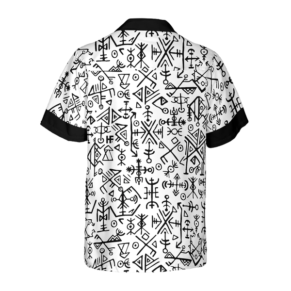 Ancient Viking Seamless Pattern Hawaiian Shirt - Hyperfavor