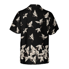 Oriental Red-headed Crane Hawaiian Shirt - Hyperfavor