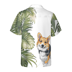 Corgi Monstera Leaves Corgi Hawaiian Shirt, Best Dog Shirt For Men And Women - Hyperfavor